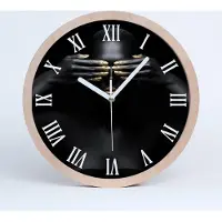 Tulup Holzuhr 20fi cm wanduhr - weiße Spitzen - Frau in Schwarz