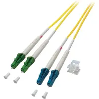 ProfiPatch Glasfaserkabel LWL Patchkabel Duplex LC-LC/APC 9/125 OS2 Singlemode LSZH Lichtwellenleiter 5m