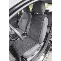 HAC24 2x Universal Schurwolle Auto Sitzauflage Schwarz Pkw Sitzschoner Sitzaufleger Wolle Schonbezug Autositzauflage