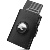 Sonstiges Herren RFID Slim Wallet mit Airtag-Fach, Münzfach aus Aluminium - Schwarz