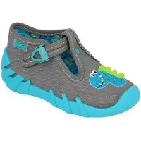 Befado Jungen hausschuhe Speedy 110P441 grau, dino