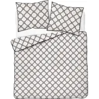 Detexpol Bettwäsche, Perkalbettwäsche, mit Paspel, elegant 160x200 5592a Schwarz und Weiß