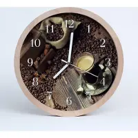 Tulup Holzuhr 30fi cm wanduhr - Kaffee in der Küche