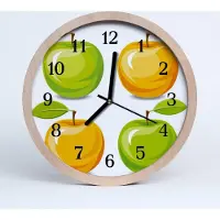 Tulup Holzuhr 20fi cm wanduhr - Äpfel Küche