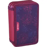 Spirit Schüler Etui 28 teilig 3-Zipper Mäppchen ABS FLOWERS