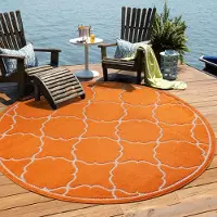 Sanat Teppich BERLIN 9006 ORANGE 150x150 RUND