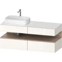 Duravit Waschtischunterschrank Qatego 140x55x60cm, E Ma/w g, Pl, Beck. li