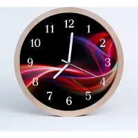Tulup Holzuhr 20fi cm wanduhr - Kunst abstrakte Linien