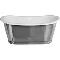 Casa Padrino Luxus Jugendstil Badewanne 167,5 x 76,1 x H. 71,1 cm - Verschiedene Farben - Freistehende Retro Badewanne - Badezimmer Möbel
