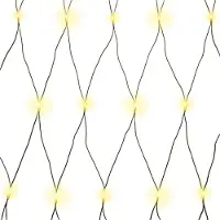 Gartenpirat Batterie-Lichternetz 2x2 m 160 LED warmweiß mit Timer-Funktion für innen und außen ganzjährig nutzbar