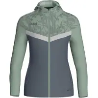 Jako Damen Kapuzenjacke Iconic 6824-852 36 - Anthra Light/Mintgrün/Soft Grey - 36