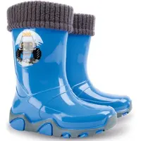 Demar Gefütterte, blaue Gummistiefel mit Autoaufdruck STORMER LUX D 30-31