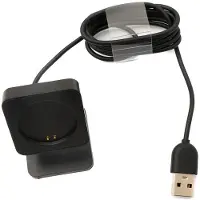 System-S USB 2.0 Kabel 93 cm Ladestation für OnePlus Watch Smartwatch in Schwarz