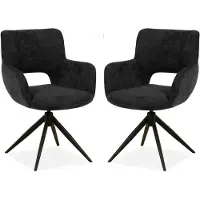MX Sofa Esszimmerstuhl Darwin - Anthrazit (2er-Set)