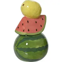 Kaemingk Dekorative Porzellanvase aus Dolomit Höhe 21cm Wassermelone Zitrone