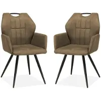 MX Sofa Esszimmerstuhl Puck - Taupe (2er-Set)