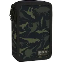 Derform Dino 3 Fach Federtasche gefüllt Federmäppchen Federmappe Mäppchen Dinosaurier