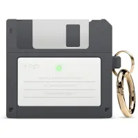 Elago Floppy Disk Hülle Kompatibel mit AirPods 3. Gen, Karabiner Enthalten