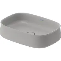Duravit Zencha Aufsatzbecken 550 mm, ohne Hahnloch, 2373556779, Farbe: Grau Seidenmatt
