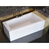 Markenlos Badewanne asymmetrische links Wanne Acrylwanne 150x85 Intima mit Gehäuse