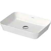 Duravit Aufsatzwaschbecken Cape Cod 55x40cm, o. HL, ÜL, HLB, we WonderGliss