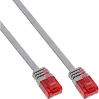 InLine Patchkabel flach, U/UTP, Cat.6, grau, 15m, 15 m, Cat6, U/UTP (UTP), Grau