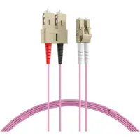 ProfiPatch Glasfaserkabel LWL Patchkabel Duplex LC-SC Multimode 50/125µ OM4 LSZH Lichtwellenleiter 20m