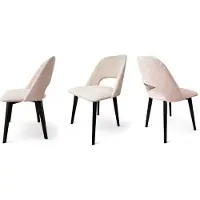 North 4er-Set Esszimmerstühle Isabella – Buchenholz, gepolsterter Sitz & Rücken, modernes Design