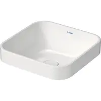 Duravit Aufsatzwaschtisch Happy D.2 Plus 40x40, gs, o HL, ÜL, HLB, anthr. ma