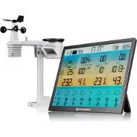 Bresser 4CAST XL Profi WLAN Wetterstation Funk mit 7 in 1 Solarsensor