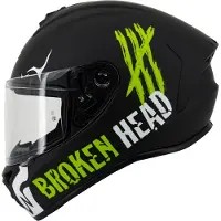 Broken Head Integralhelm Adrenalin Therapy 4X Schwarz-Weiß Matt XS (53-54 cm)