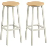Vasagle Barhocker, 2er Set, Barstühle, Küchenstühle mit Fußstütze, 74cm