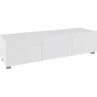 Lomadox Wohnzimmer TV Lowboard mit 3 Türen, stehend oder hängend, in weiß Hochglanz CAIRNS-132, B/H/T ca. 150/37/43 cm