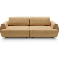 Masseno Sofa ZEST mit Schlaffunktion, Schlafsofa, Wohnzimmersofa, Couch, Soffa, Bettsofa, Chenille-Stoff – Gelb SILENCIO 53
