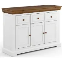 Feldmann-Wohnen Kommode Marone Elite Sideboard Massivholz geölt Ausführung wählbar,131,5cm,weiß / Kiefer Tabak