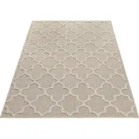 Ayyildiz Hali Outdoor Teppich Wetterfest 200x290 Rechteck Beige für Camping Garten oder innen Skandinavisches Design