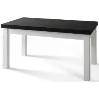Alpi Möbel Rechteckiger Esstisch Ausziehbar, Moderner Wohnzimmertisch 170–250 cm, Tisch mit Holzbeinen stabile Konstruktion, Schwarz, Kollektion Classico