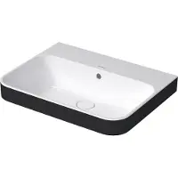 Duravit Aufsatzwaschtisch Happy D.2 Plus 60x46, gs, o HL, m ÜL, HLB, we/anthr. ma