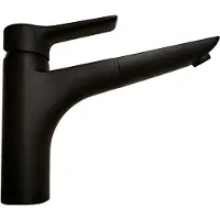 Kludi 32943-66-75 Armatur MIX 2 in SCHWARZ matt mit Zugauslauf u. geschlossenem Hebel / Spültischarmatur / Küchenarmatur