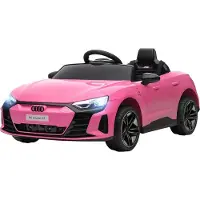Fortuna Lai Kinder Elektroauto 12V Kinderauto mit 2,4 GHz Fernbedienung, 2 Motor, Kinderfahrzeug mit 4 gefederten Rädern, Hupe, Scheinwerfer, Musik, Sanftstart, Hilfsrad, für 3-5 Jahre, Rosa