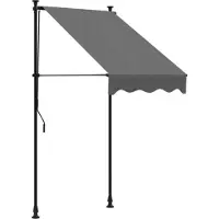 Syfax Markise Einziehbar Anthrazit 100x150 cm Stoff und Stahl