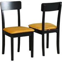 LeafDesign Esszimmerstuhl 2 x "HUGO 1", schwarz