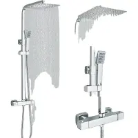OEM Duscharmatur Set, Thermostatsteuerung, Doppelgriff-Design, verchromt