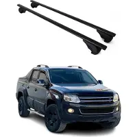 Omtec Dachträger Gepäckträger für VW Amarok 2010-2025 Grundträger Metall Schwarz 2tlg