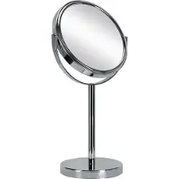 Kleine wolke Base Mirror, Freistehend, Rund, Tisch, Silber, 1x, 5x