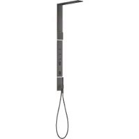 Axor ShowerComposition Duschpaneel, mit Thermostat, Kopfbrause 110/220, Schulterbrause, inklusive Zubehör, 12595340, Farbe: Brushed Black Chrome