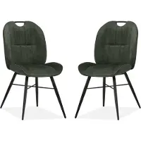 MX Sofa Esszimmerstuhl Austin - Jägergrün (2er-Set)