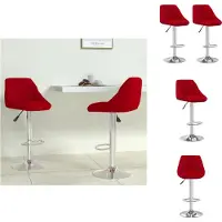vidaXL Barhocker 2 Stk. Weinrot Samt - Barhocker