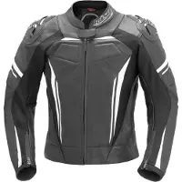 Büse Imola Damen Motorrad Lederjacke, schwarz/weiß, 42