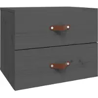 Syfax Wand-Nachttisch Grau 50x36x40 cm